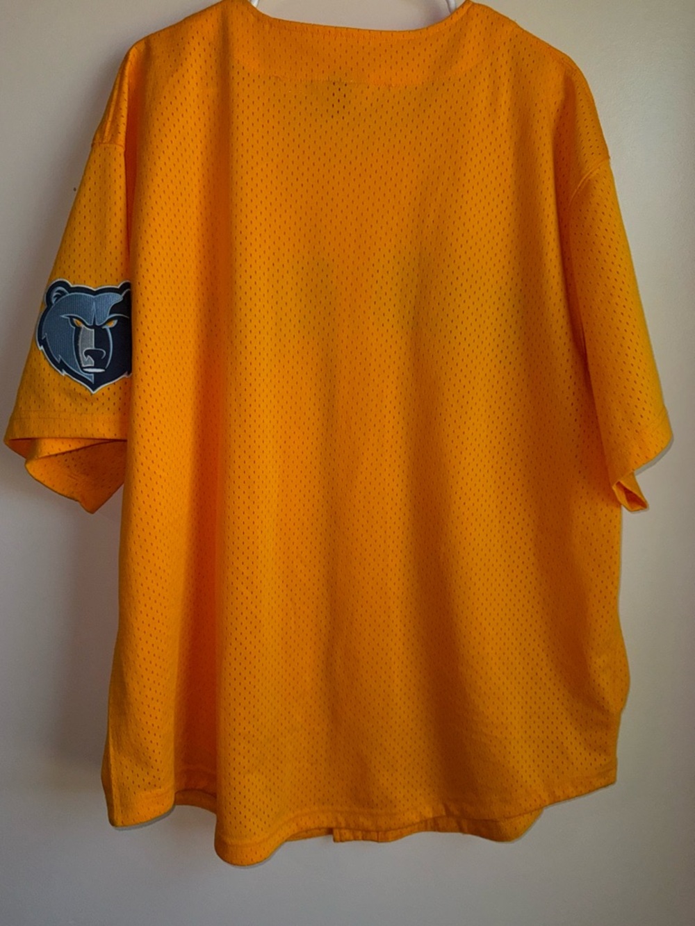 Mitchell & Ness Memphis Grizzlies Gold Mesh Button Jersey XXL - Picture 2 of 6